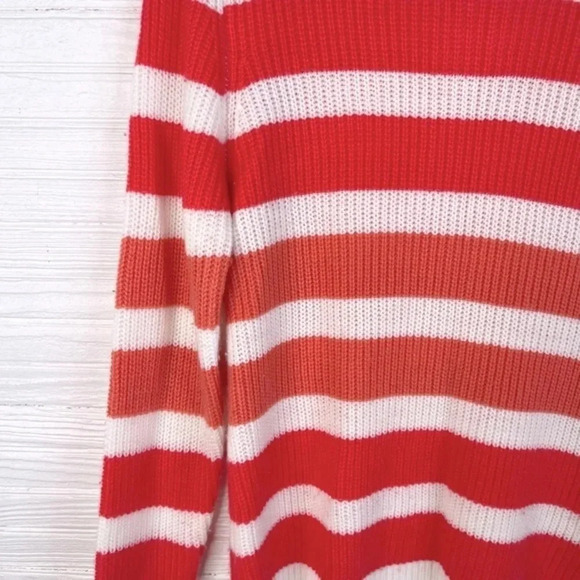 Apt 9 White Pullover Sweater with Multi Pink Stripes Size Medium - Picture 5 of 11